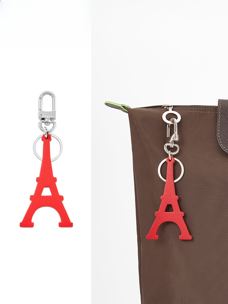 Paris Tower Bag Charm – Silicone Keychain with Clip