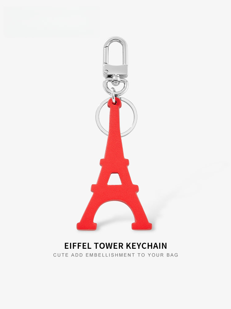 Paris Tower Bag Charm – Silicone Keychain with Clip